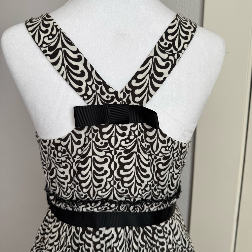 Roadkill Ranch Retro Black White Cotton Fit & Flare Midi Dress S - Picture 8 of 13